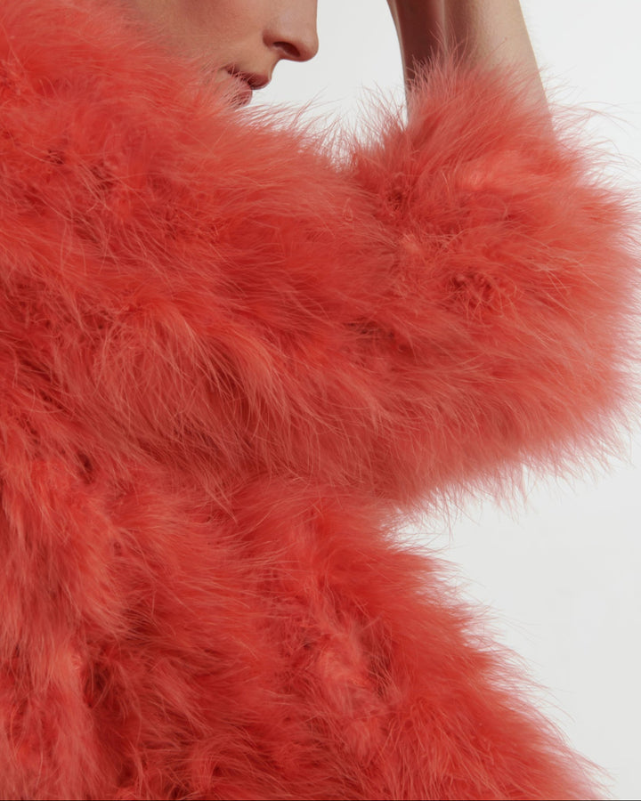 Cropped feather jacket -Yves Salomon