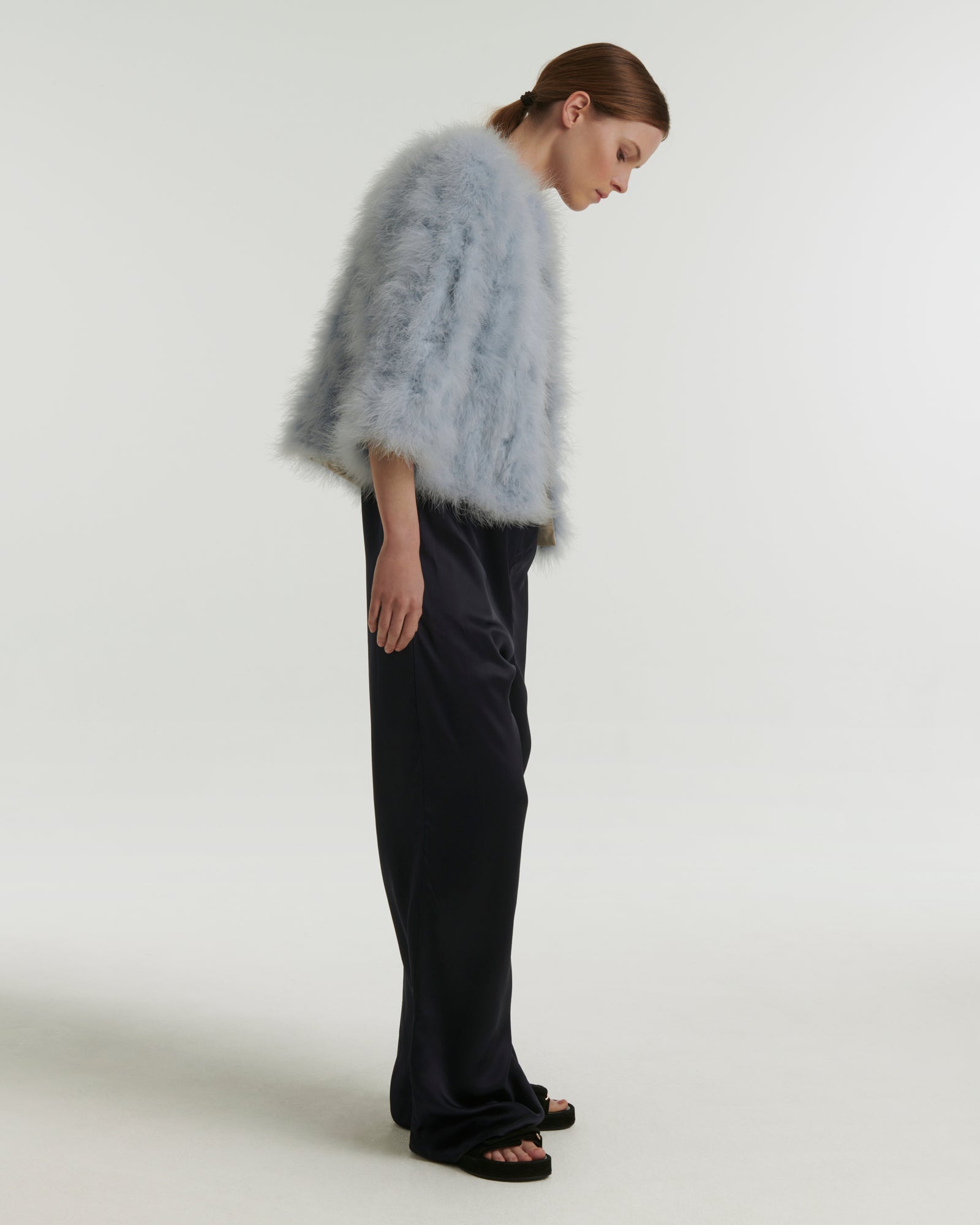 Bcbg ostrich feather outlet jacket