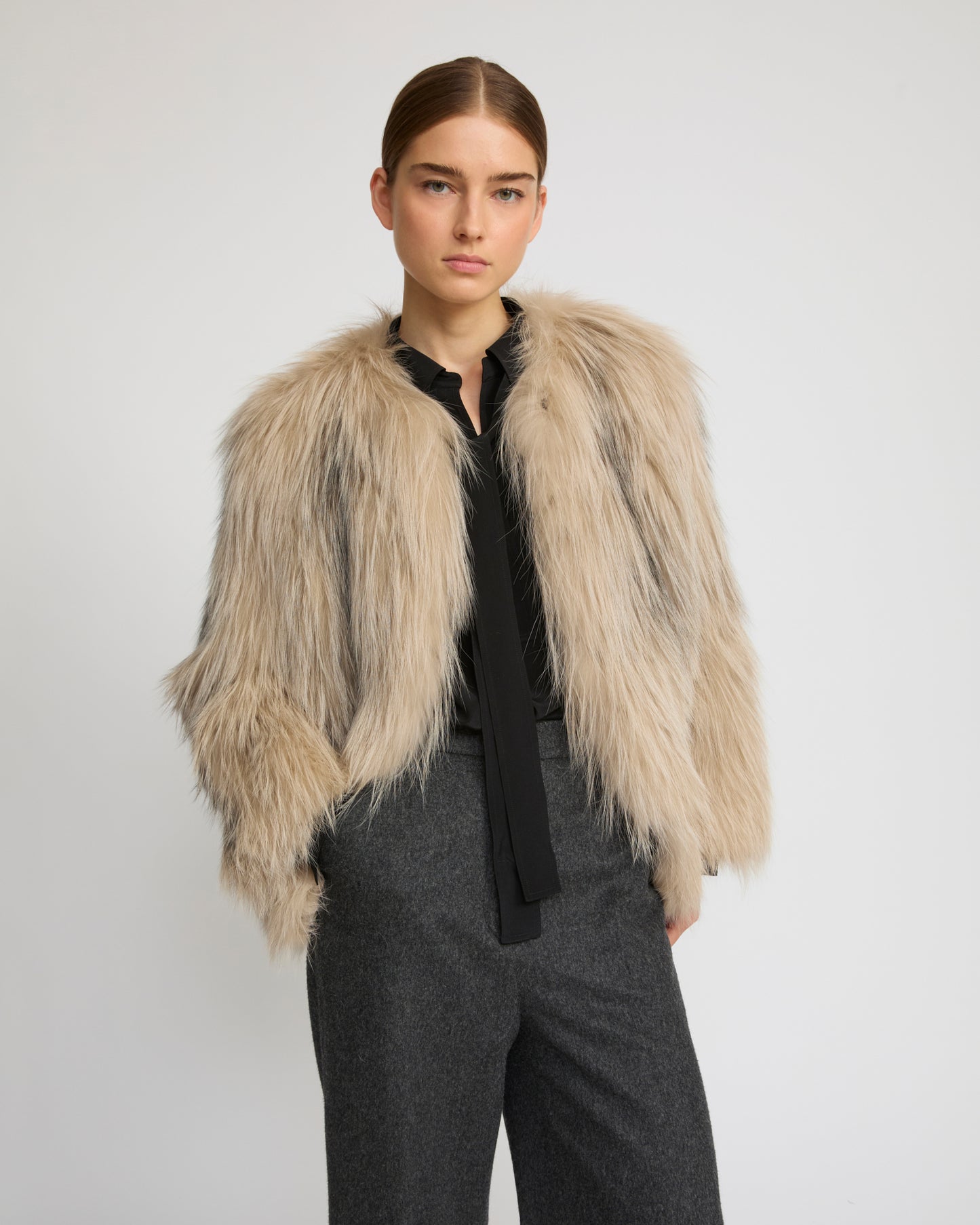 Knitted fox fur jacket - Yves Salomon