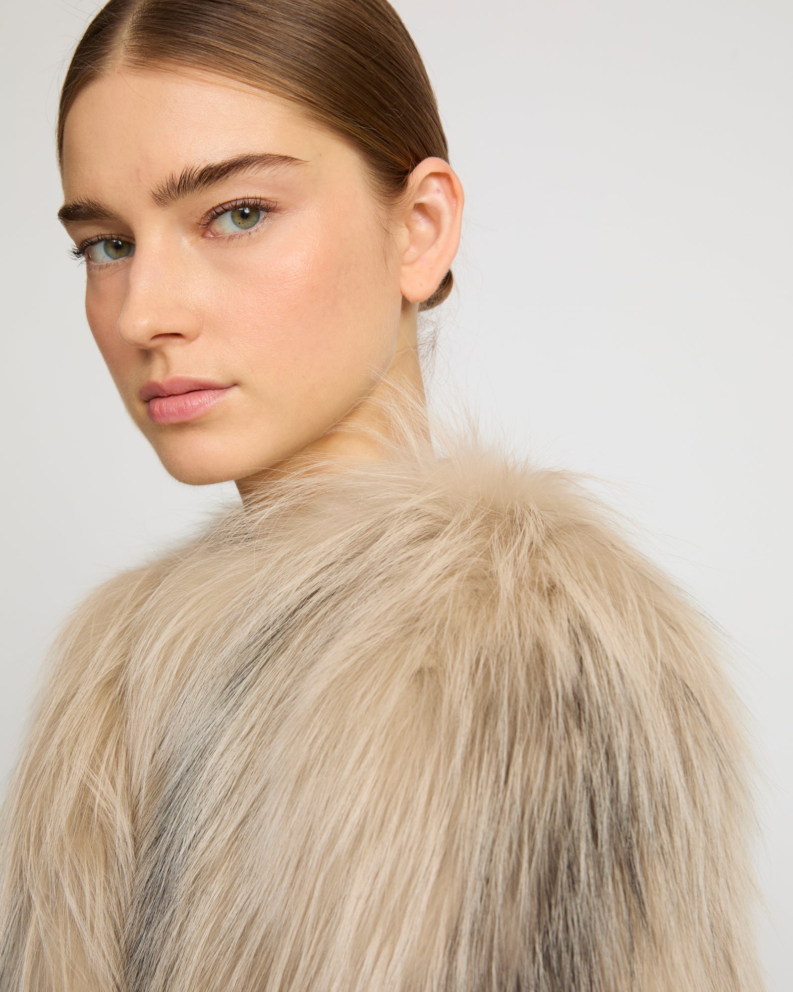 Knitted fox fur jacket - Yves Salomon