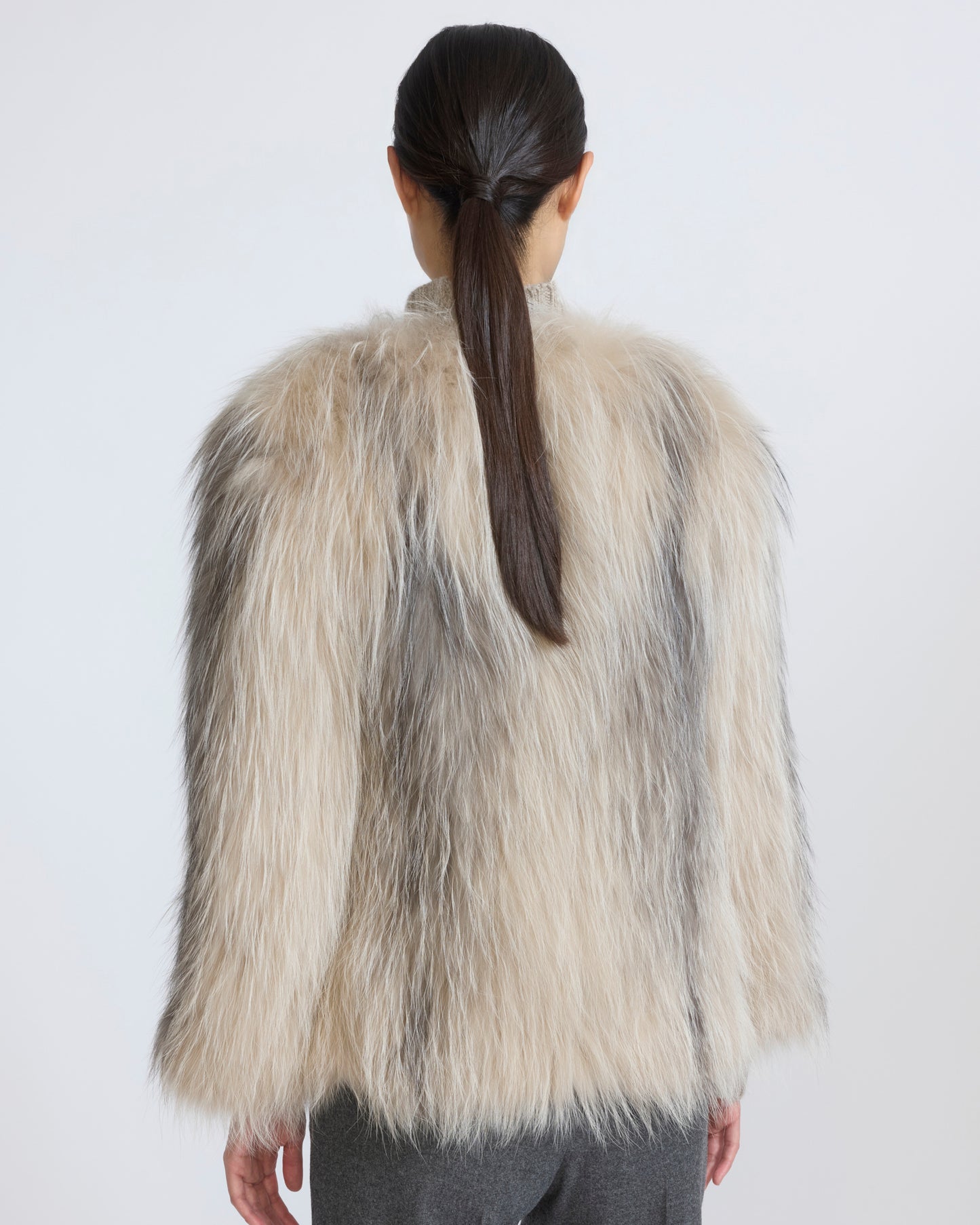 Knitted short fox fur jacket - Yves Salomon - New Fall/Winter Collection