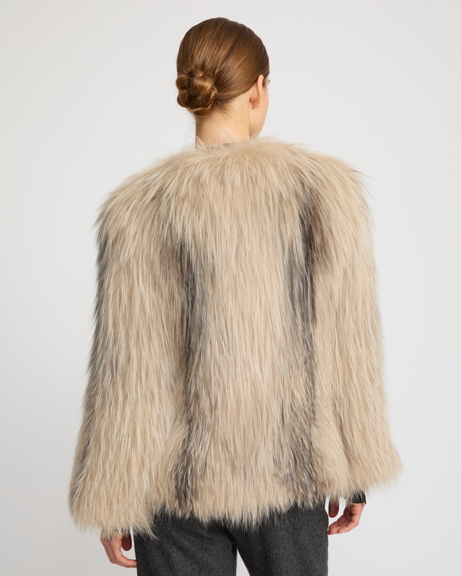 Knitted fox fur jacket - Yves Salomon