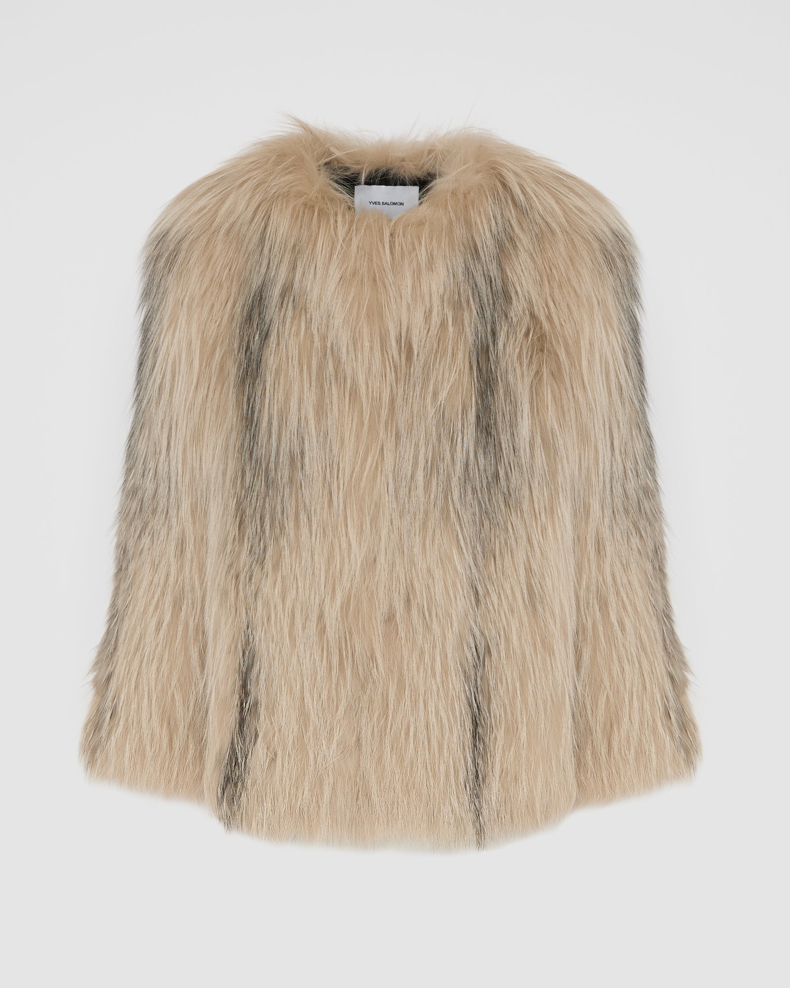 Knitted fox fur jacket - beige - Yves Salomon – Yves Salomon US