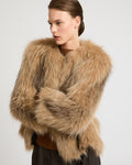 Knitted fox fur jacket