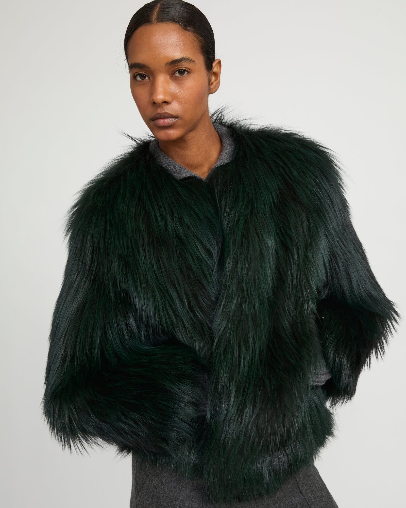 Knitted fox fur jacket - Yves Salomon