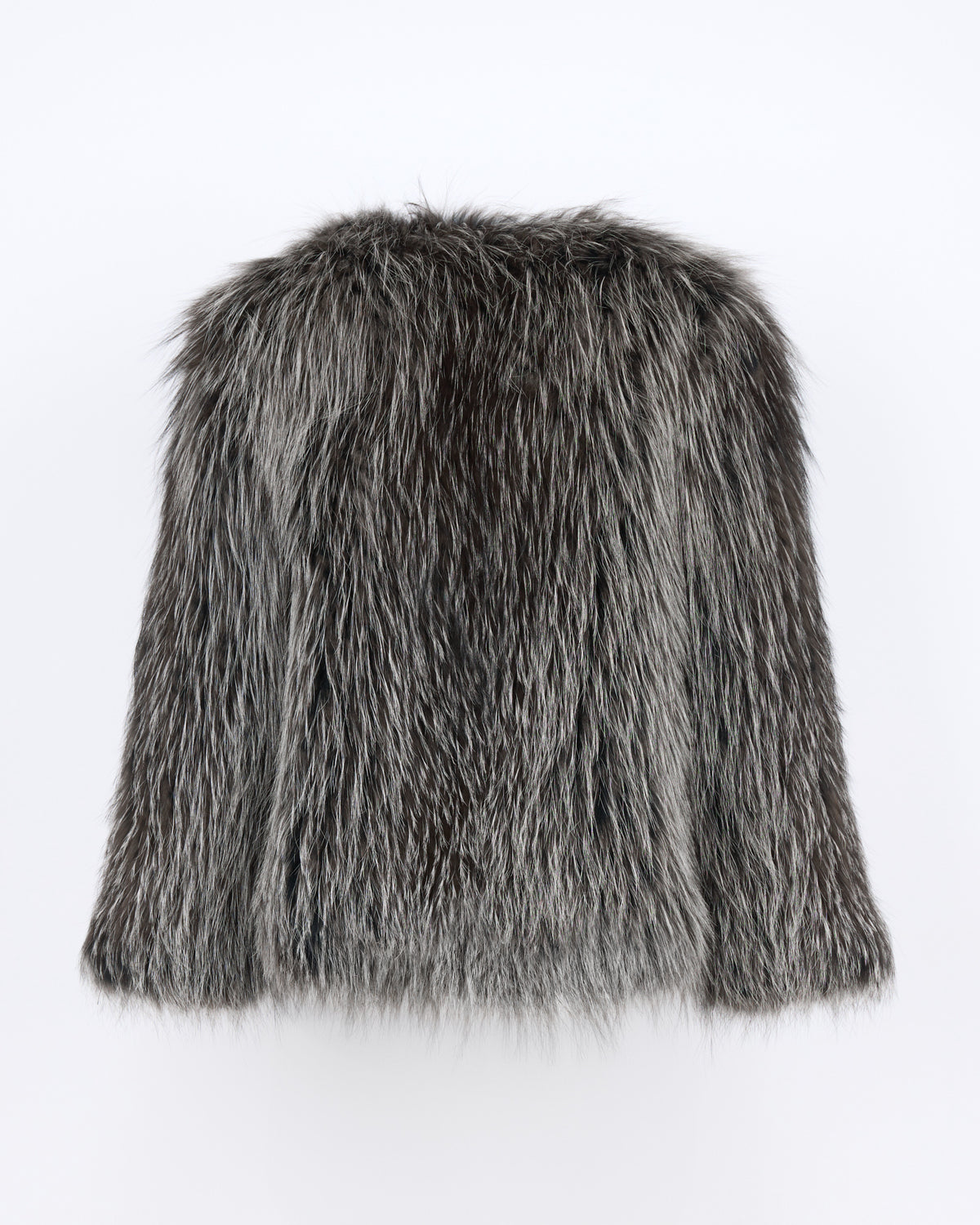 Knitted short fox fur jacket