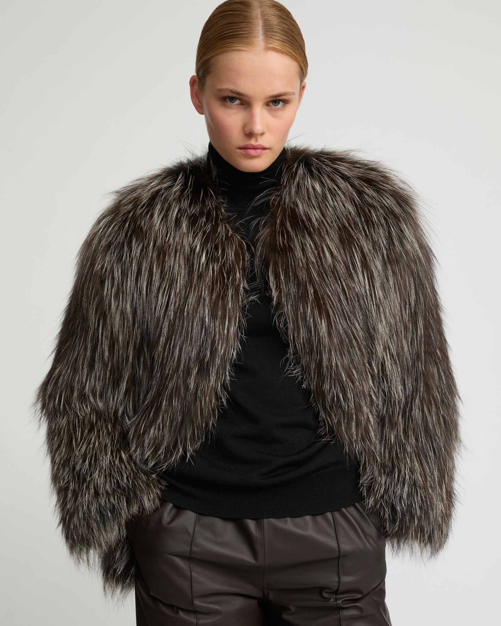 Knitted fox fur jacket - Yves Salomon