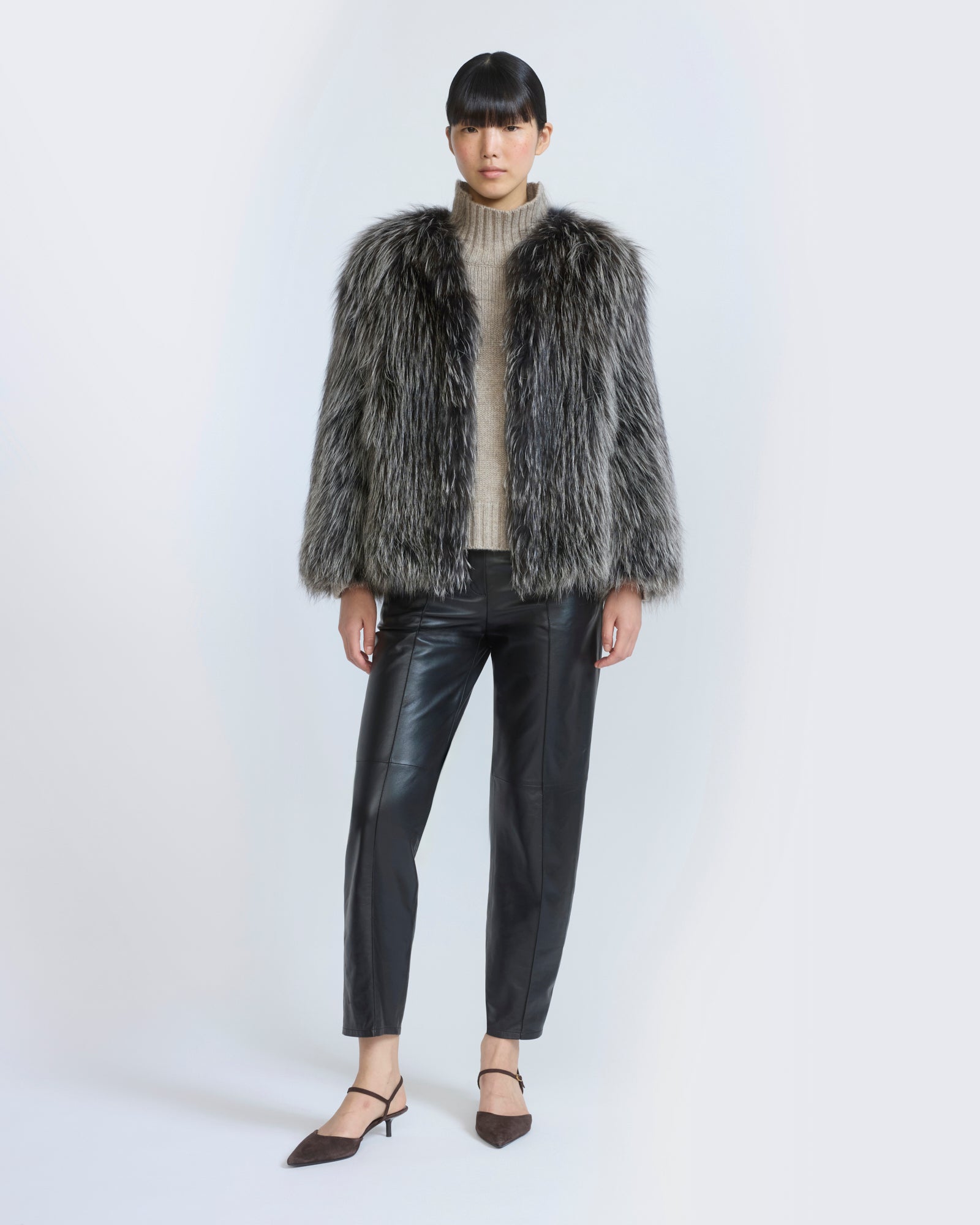 Knitted short fox fur jacket - Yves Salomon - New Fall/Winter Collection