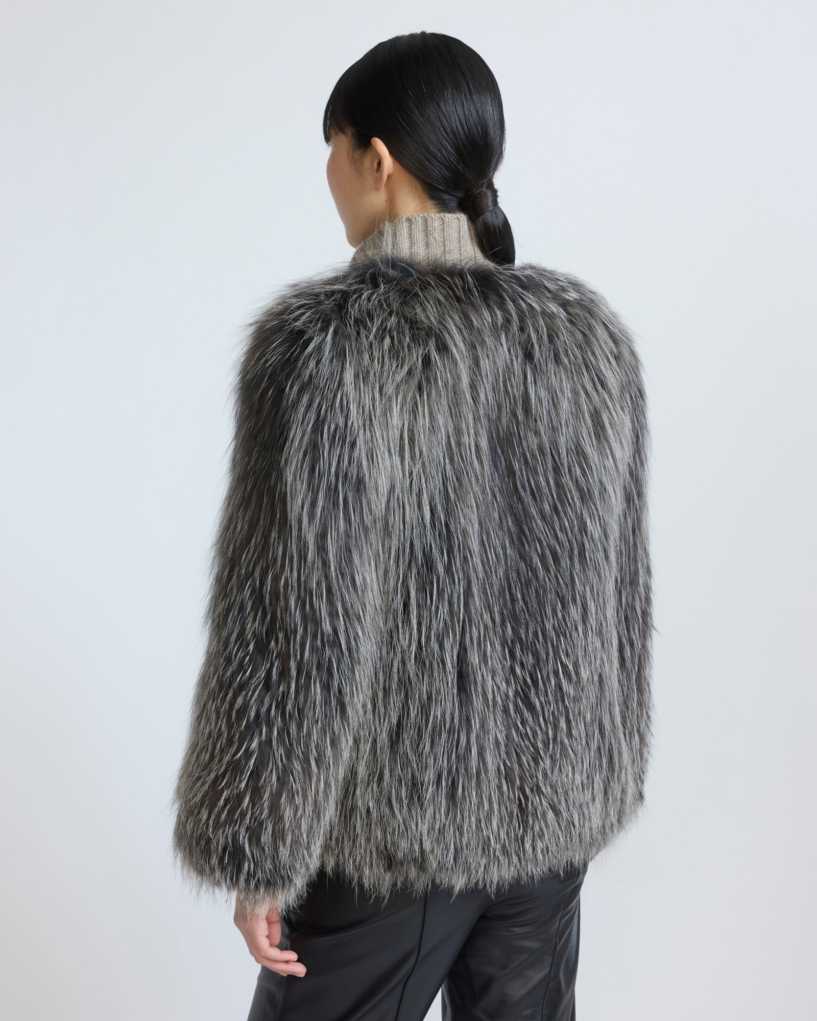 Knitted short fox fur jacket - Yves Salomon - New Fall/Winter Collection