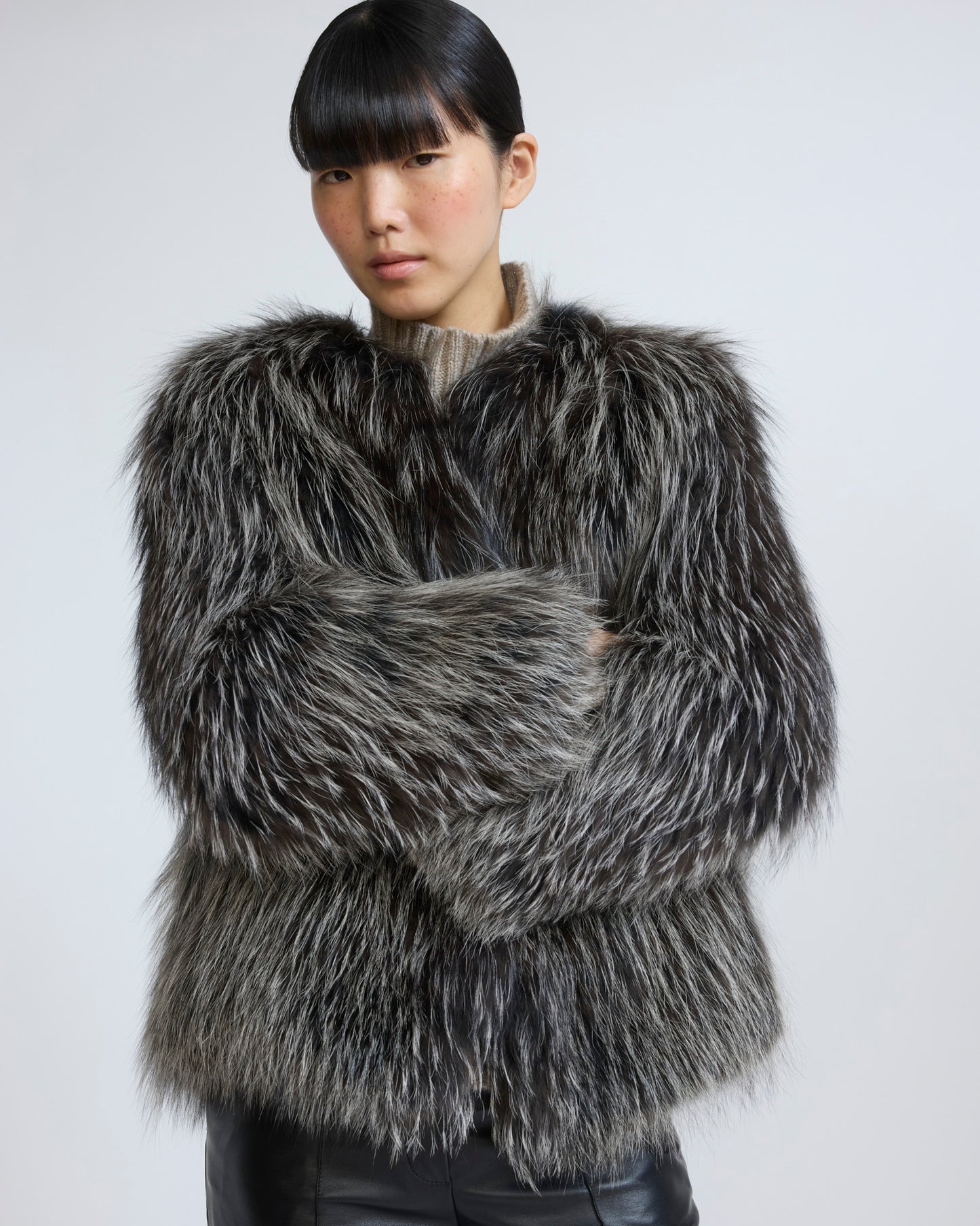 Knitted short fox fur jacket - Yves Salomon - New Fall/Winter Collection