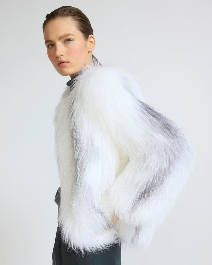 Knitted short fox fur jacket - Yves Salomon - New Fall/Winter Collection