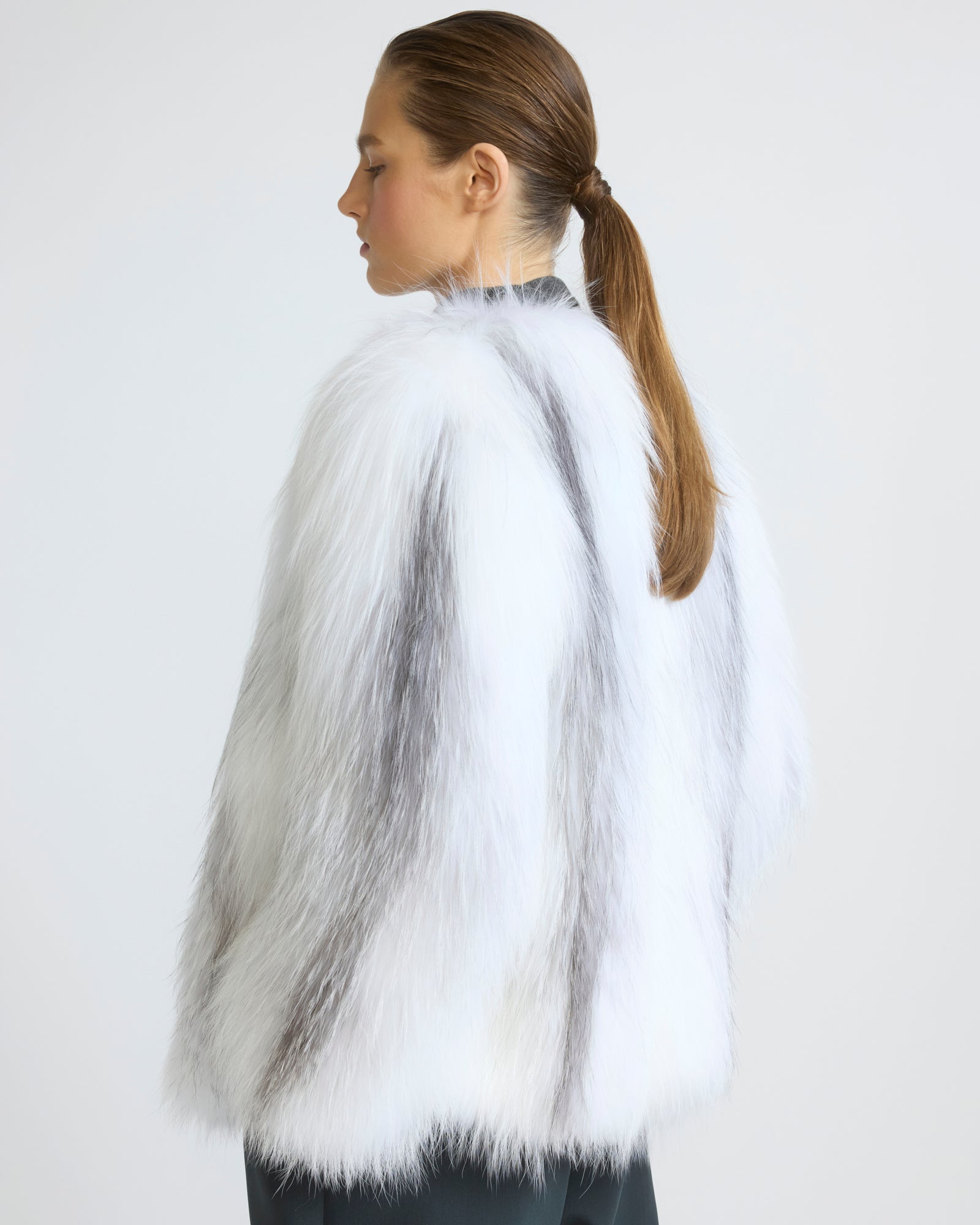 Knitted short fox fur jacket - Yves Salomon - New Fall/Winter Collection