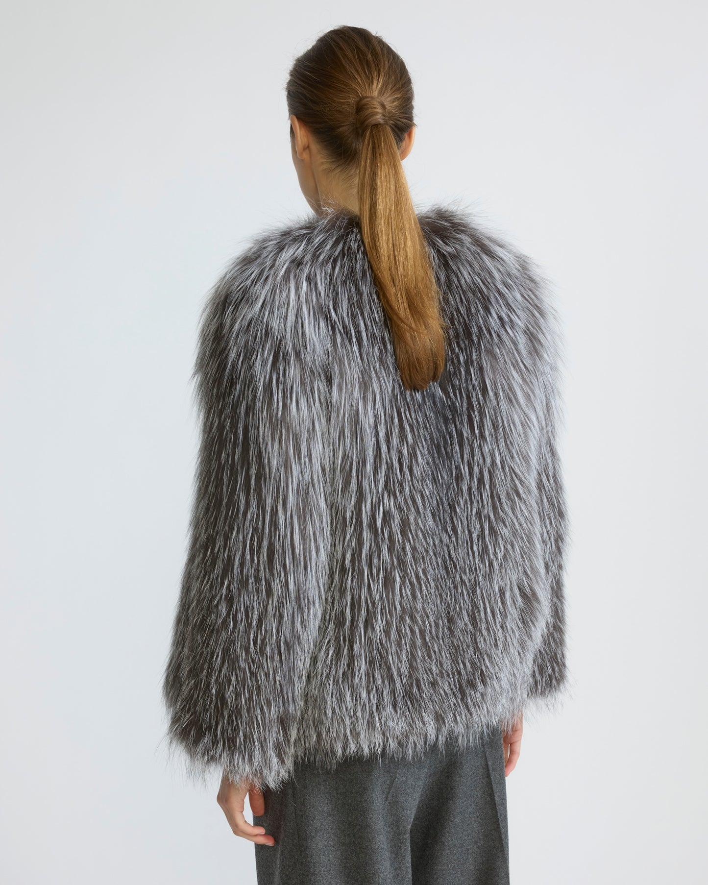 Knitted short fox fur jacket - Yves Salomon - New Fall/Winter Collection