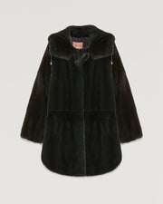 Hooded Oversized Mink Coat