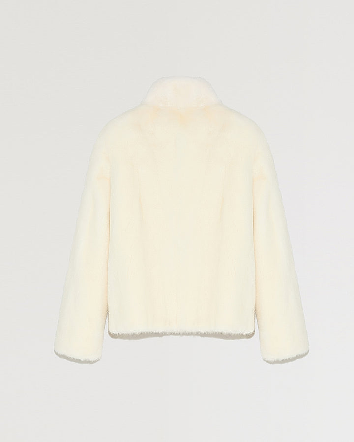 Short mink fur jacket-Yves salomon-Winter sale & boxing day