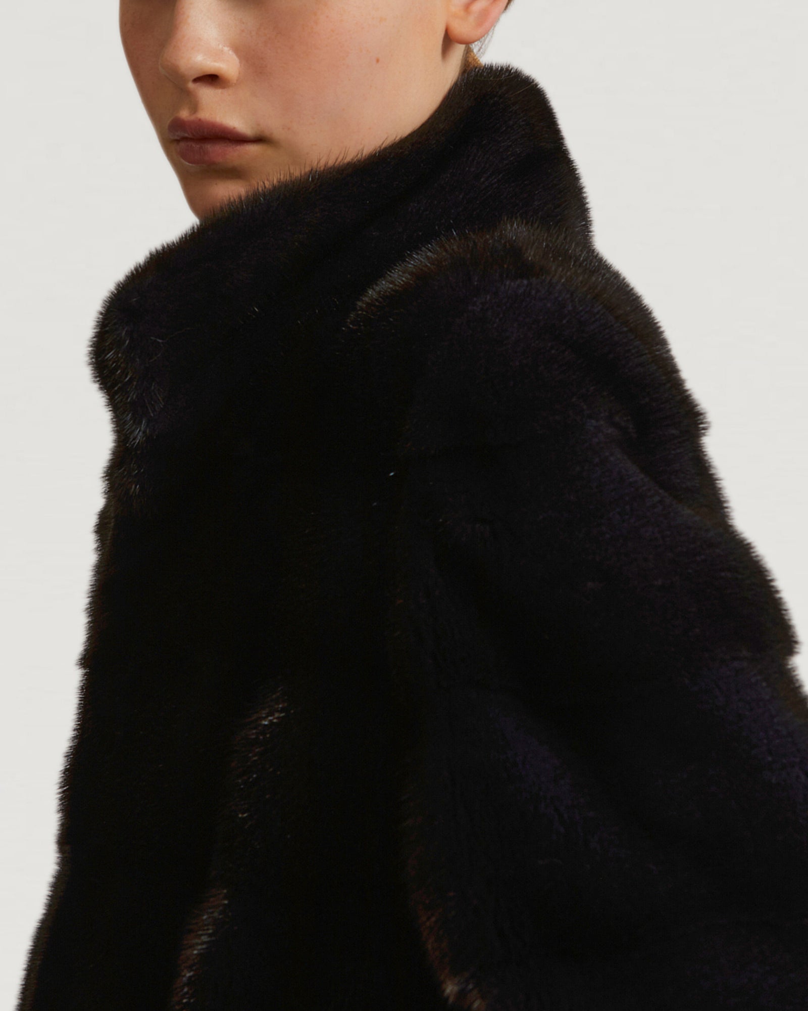 Long mink coat with collar-Yves salomon-Winter sale & boxing day