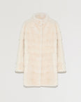 Long mink jacket with collar