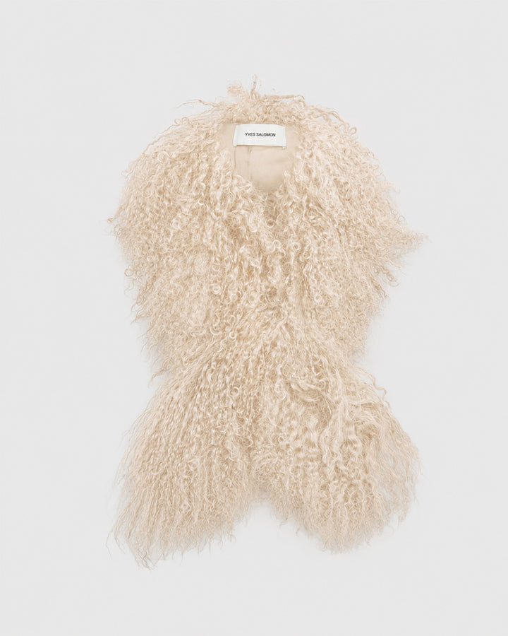 Mongolian shearling scarf