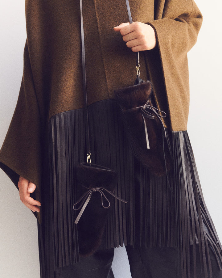 Mink fur and leather mittens - Yves Salomon - New Fall Winter Collection