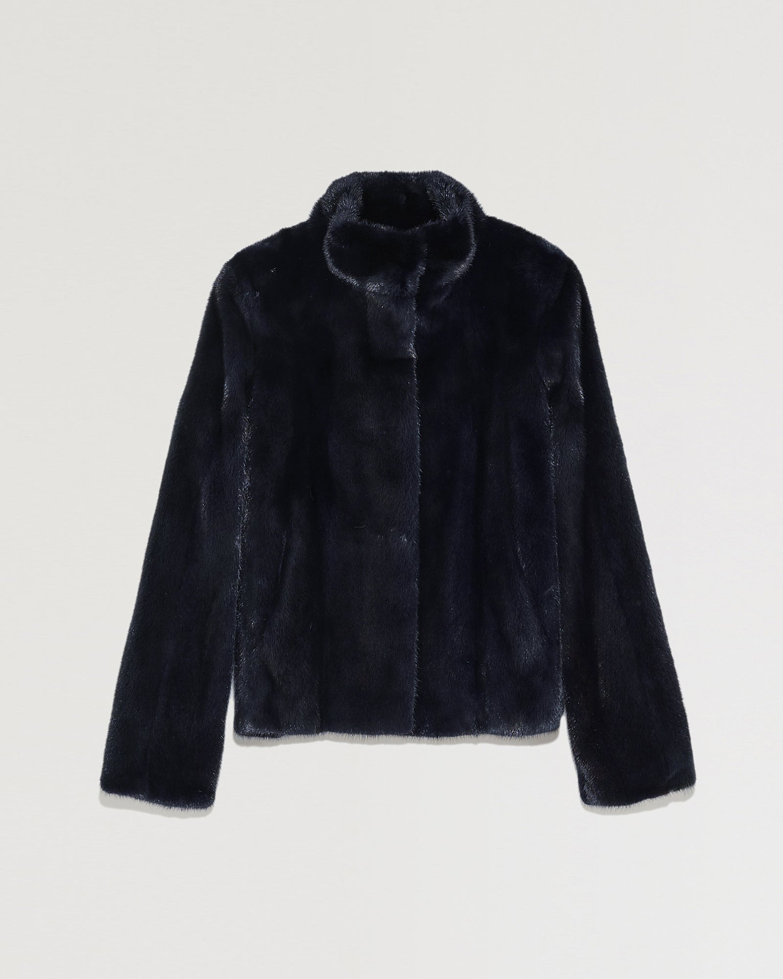 Short mink fur jacket - bluish black - Yves Salomon – Yves