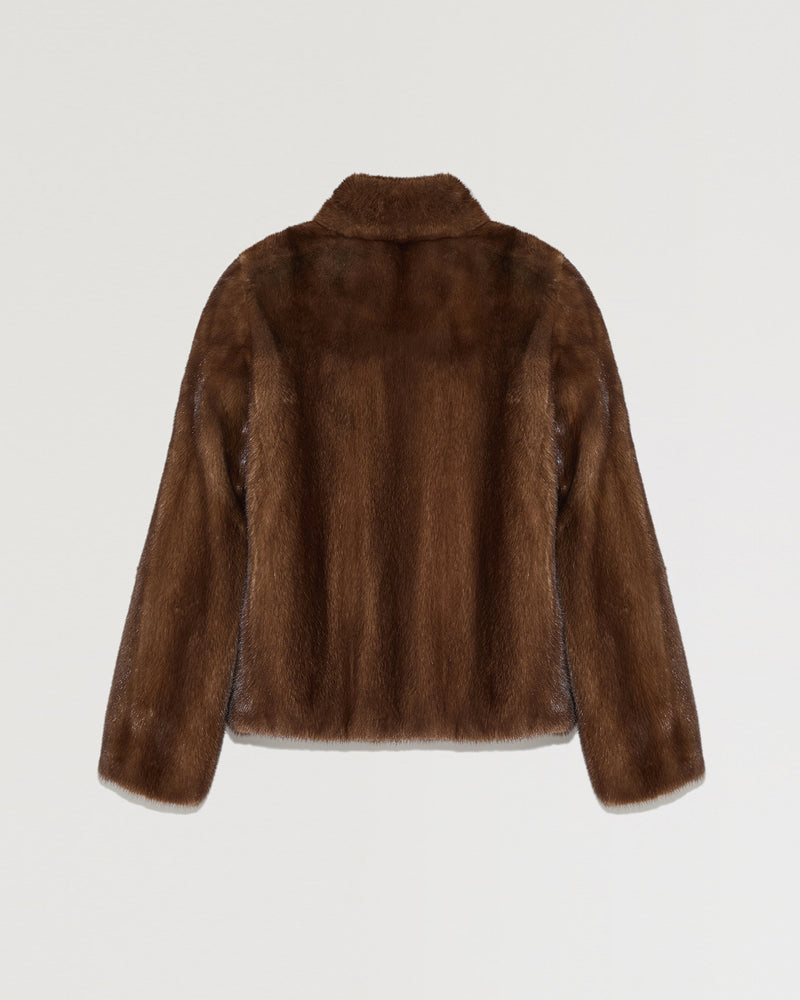 Short mink fur jacket