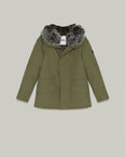 Short Iconic Parka In waterproof Cotton Blend with Fox Fur and Rabbit Fur