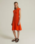 Sleeveless stretch knit mini dress