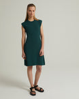 Sleeveless stretch knit mini dress