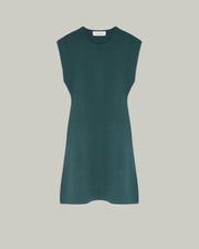 Sleeveless stretch knit mini dress - blue