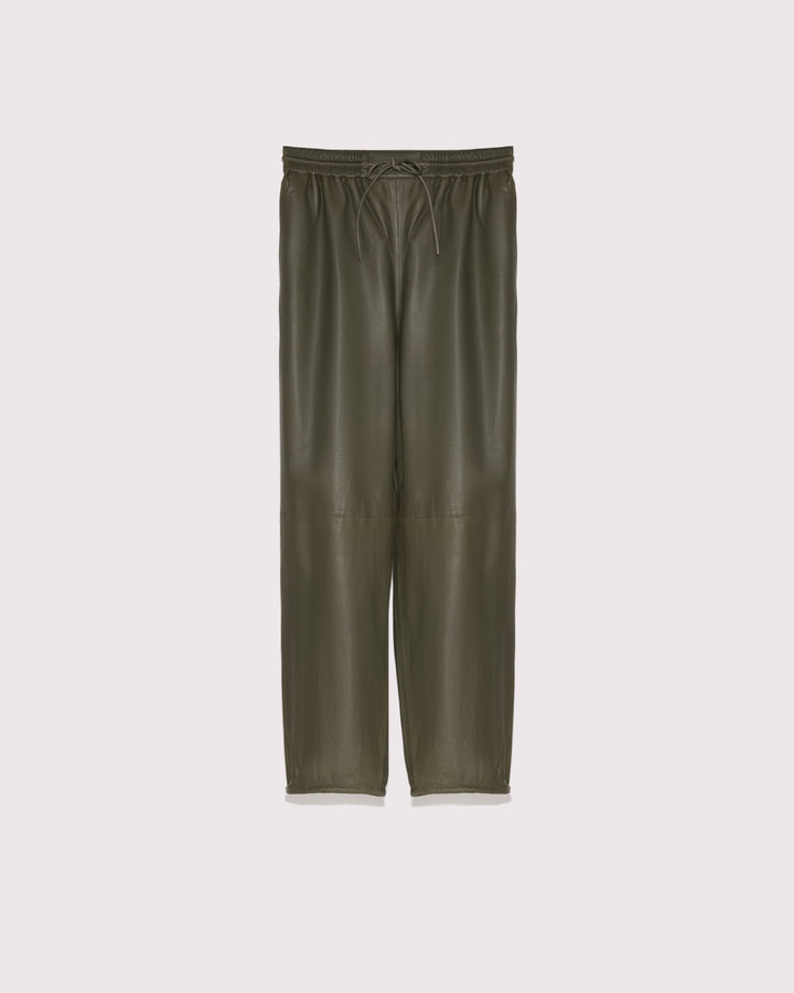 Balck Friday 2025 - Yves Salomon - Leather joggers - khaki