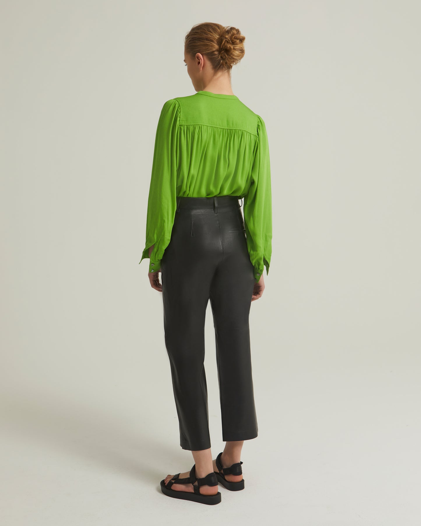 Oversized crepe blouse
