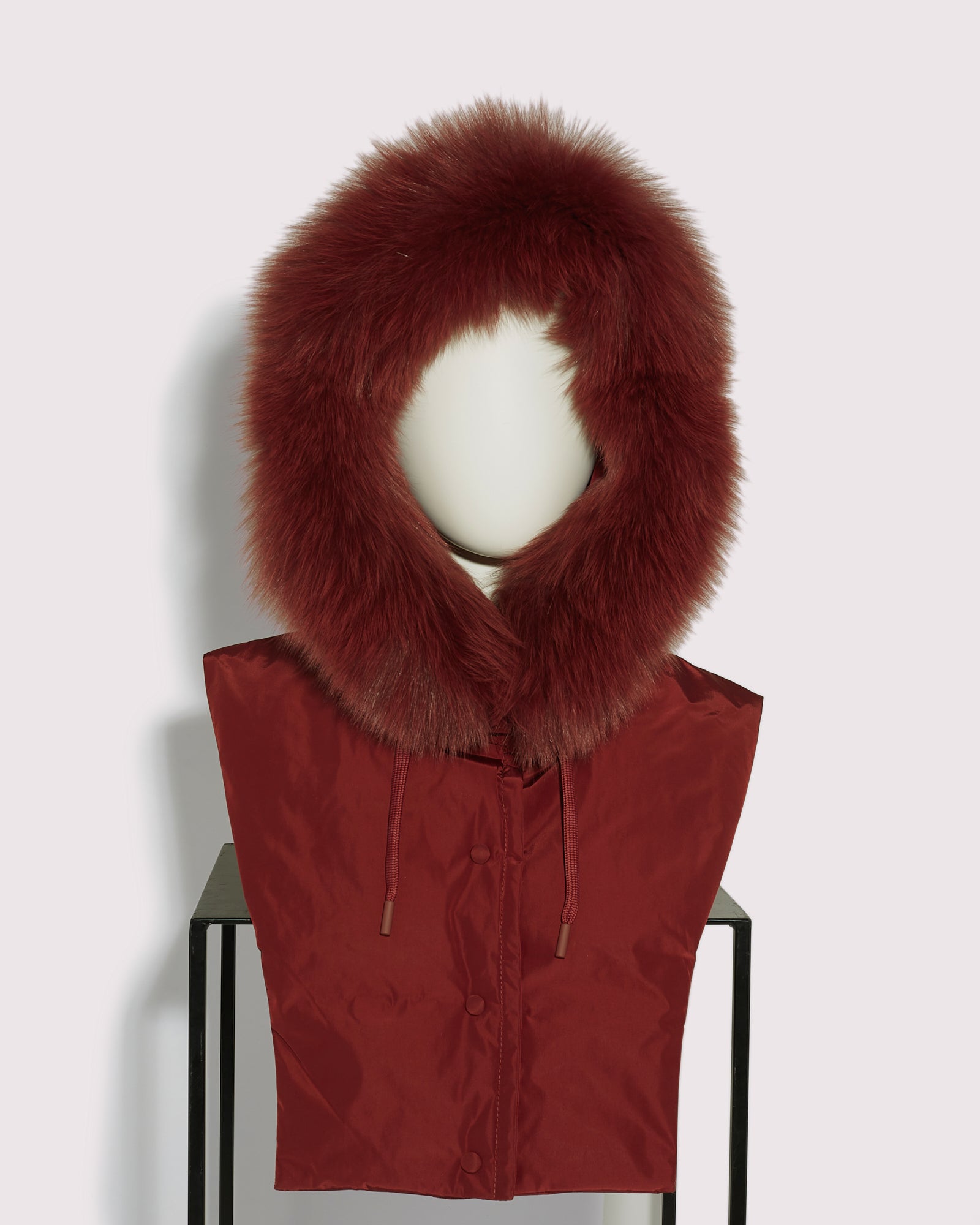 Balck Friday 2025 - Yves Salomon - Hooded dickey in quilted technical fabric and fox fur