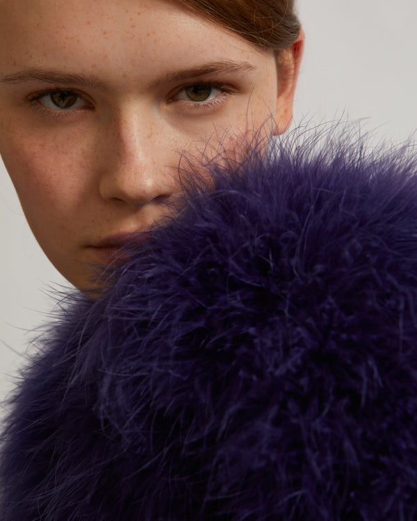 Cropped feather jacket