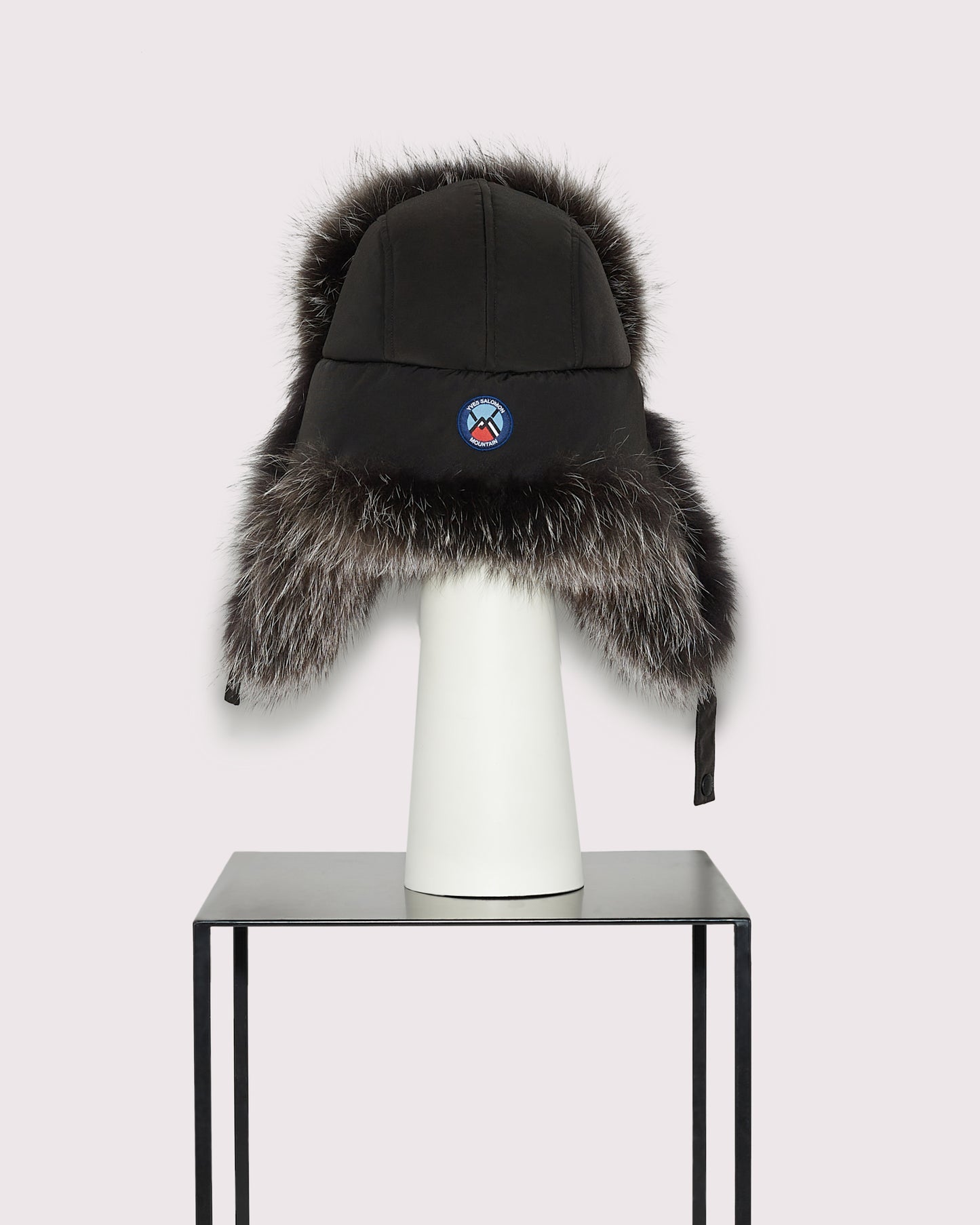 Fox fur trim chapka - Black - Yves Salomon women