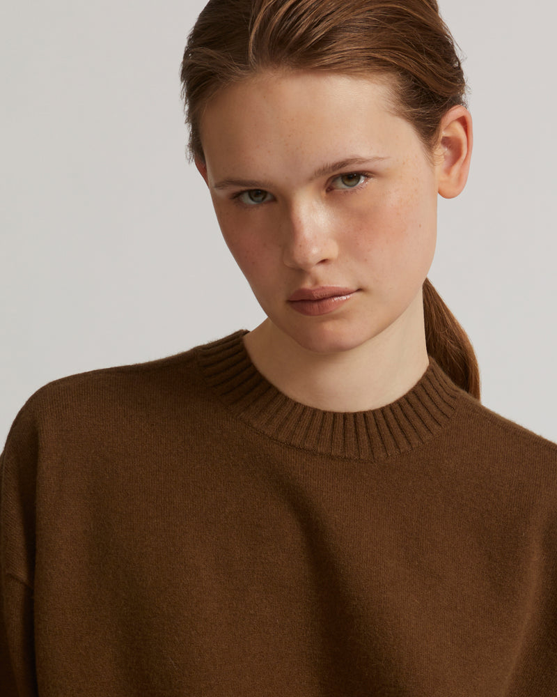 Knit jumper - brown - Yves Salomon