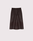 Flared skirt in lamb leather