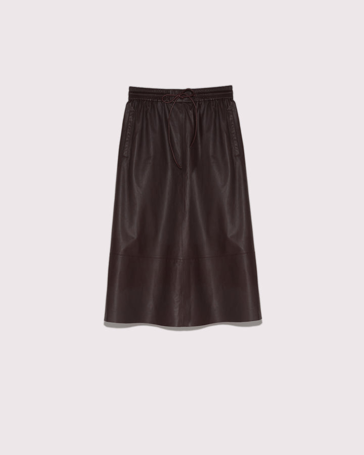 Private sale - Flared skirt in lamb leather -Yves Salomon