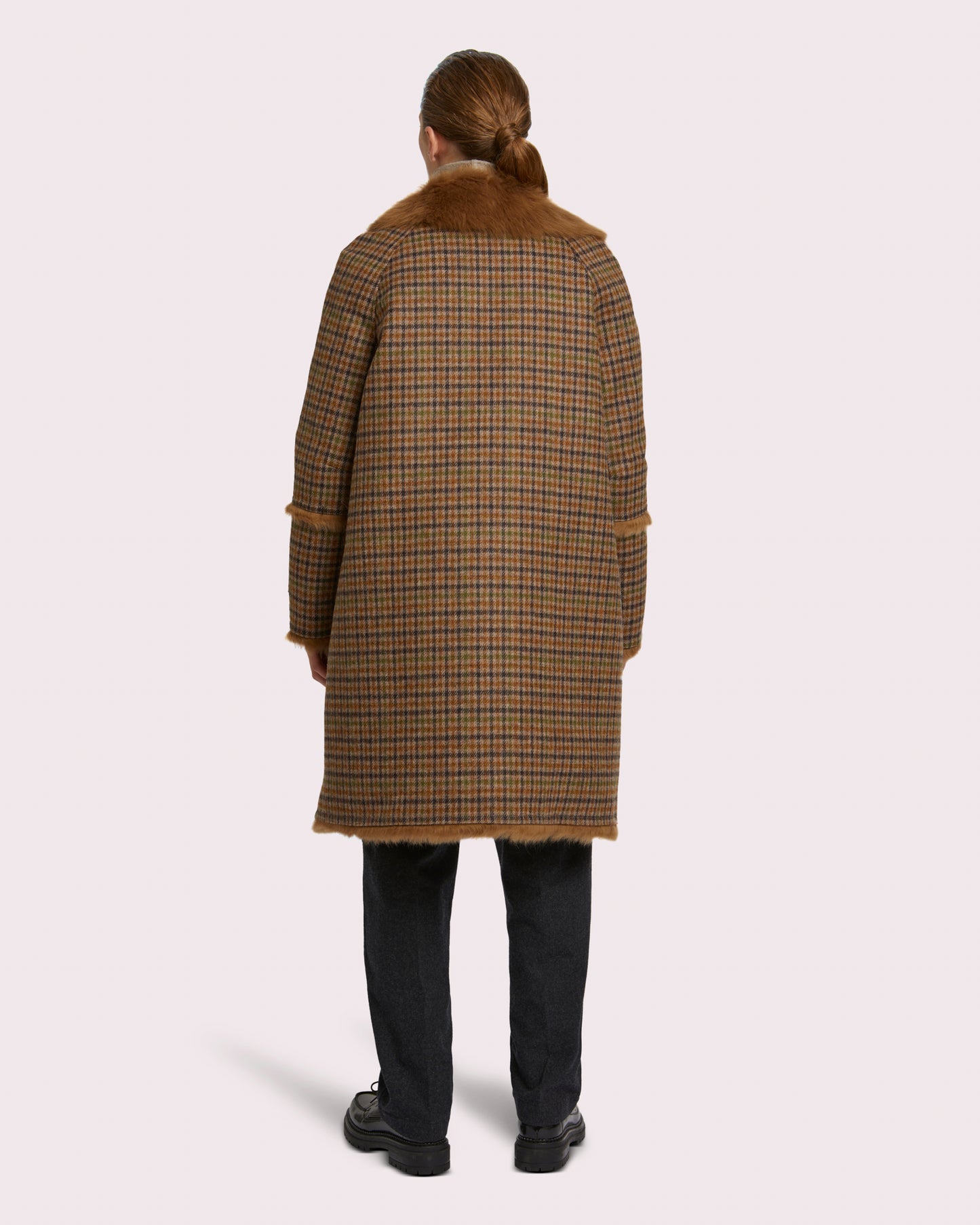 Balck Friday 2025 - Yves Salomon - Woollen fabric and shearling coat - brown
