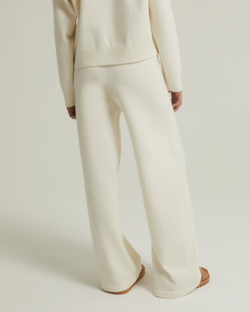 Knit trousers - white