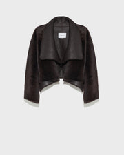 Short jacket in shearling