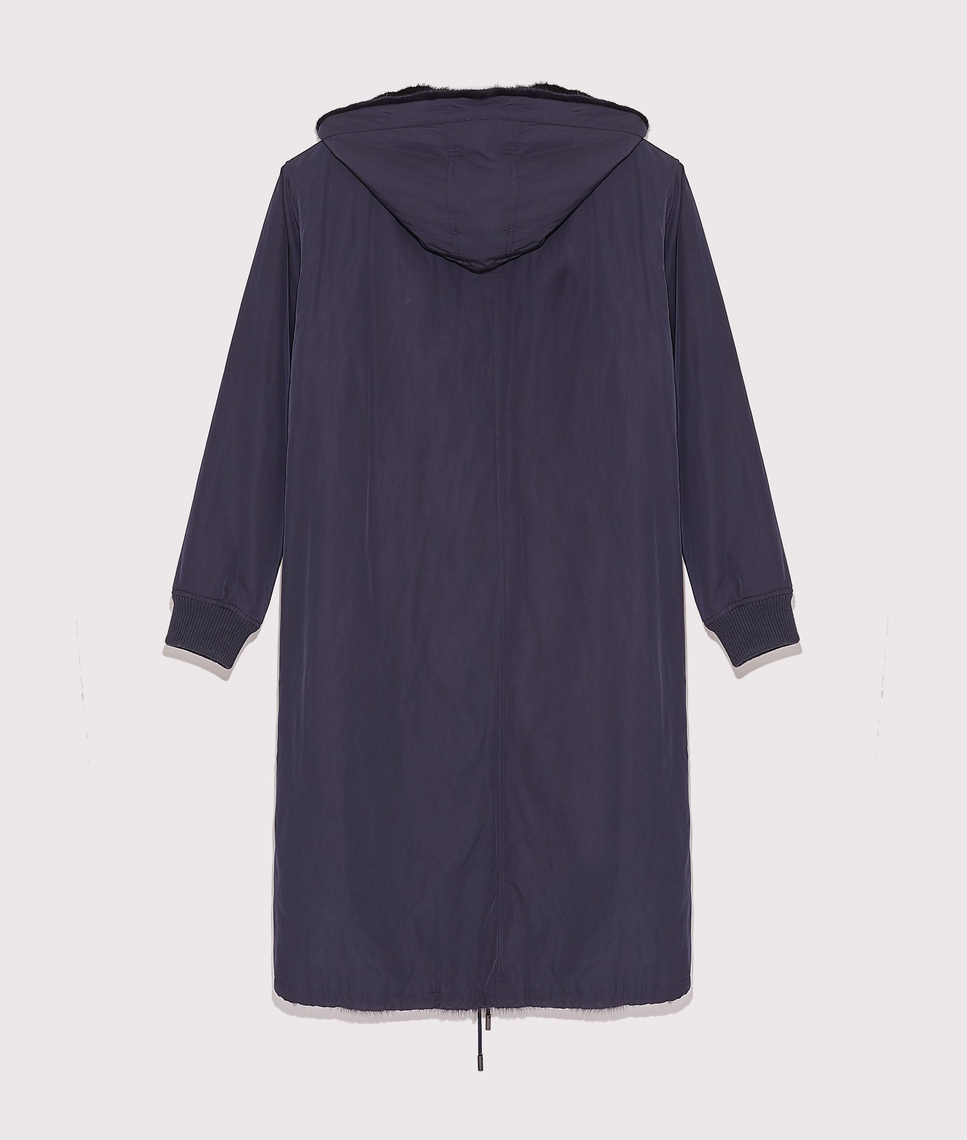 Reversible maxi hoody in mink fur -Yves Salomon