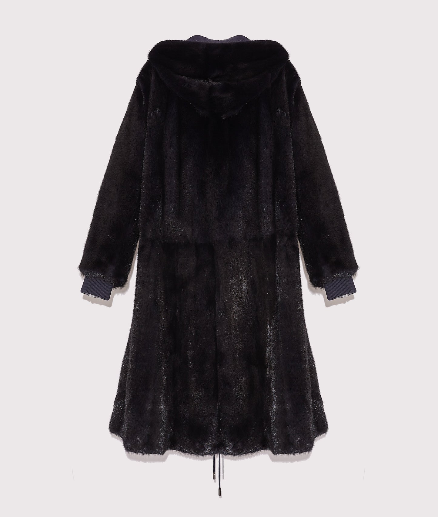 Reversible maxi hoody in mink fur -Yves Salomon